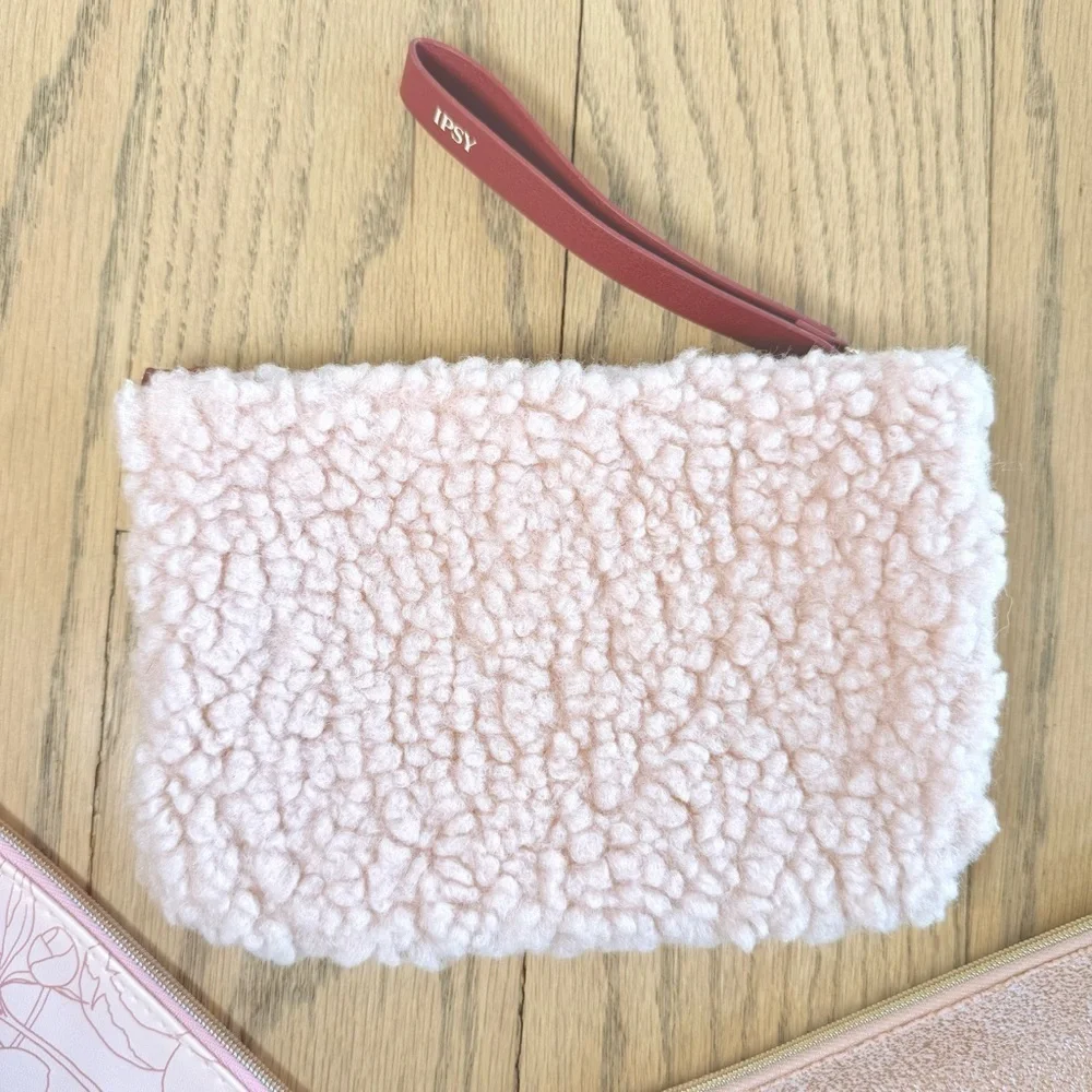 IPSY Set of Three Pink and Cream Pouches Never Used